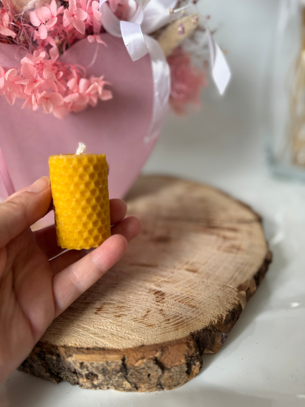 Natürliche Bienenwachs-Drehkerze