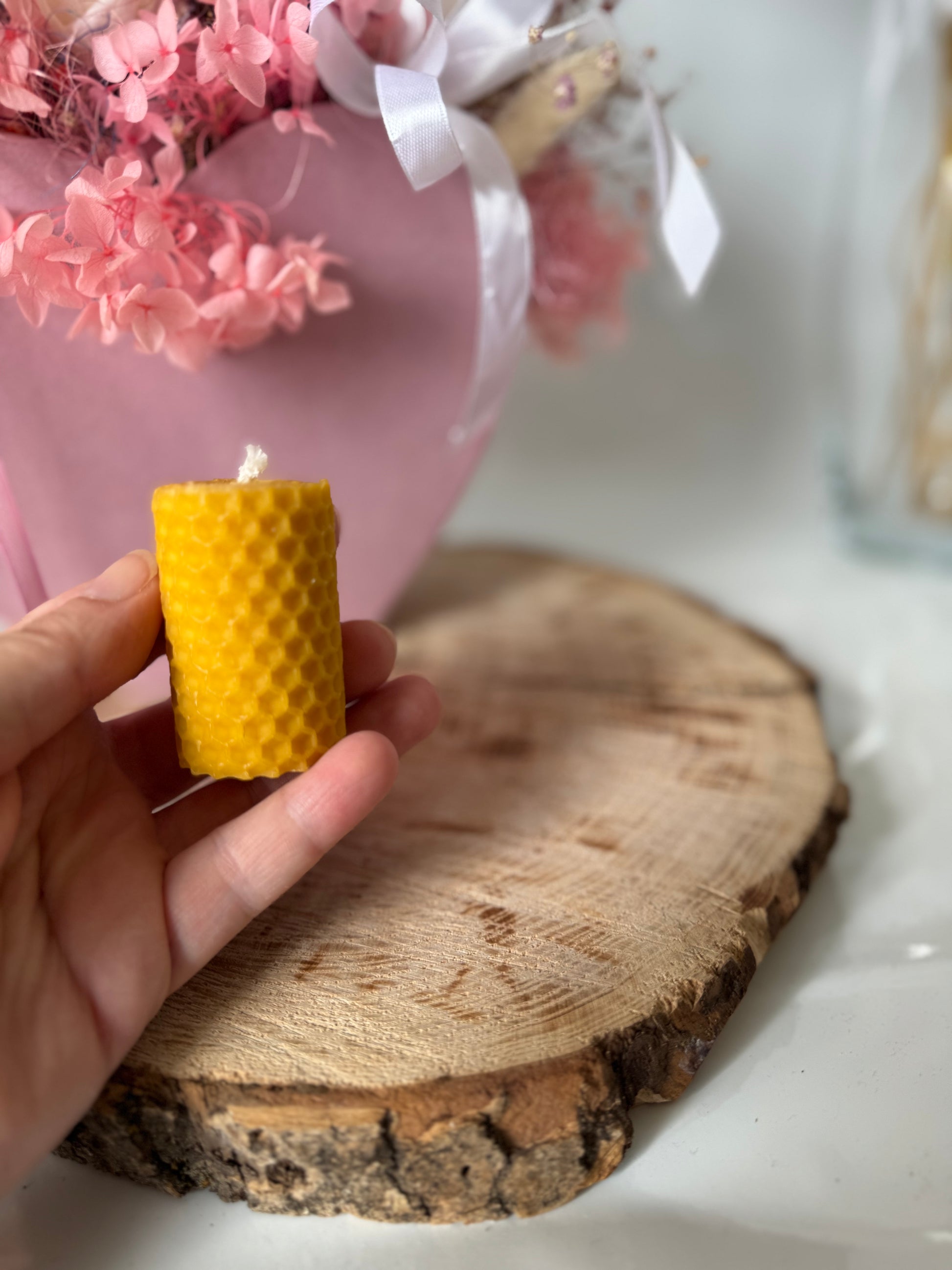 Natürliche Bienenwachs-Drehkerze