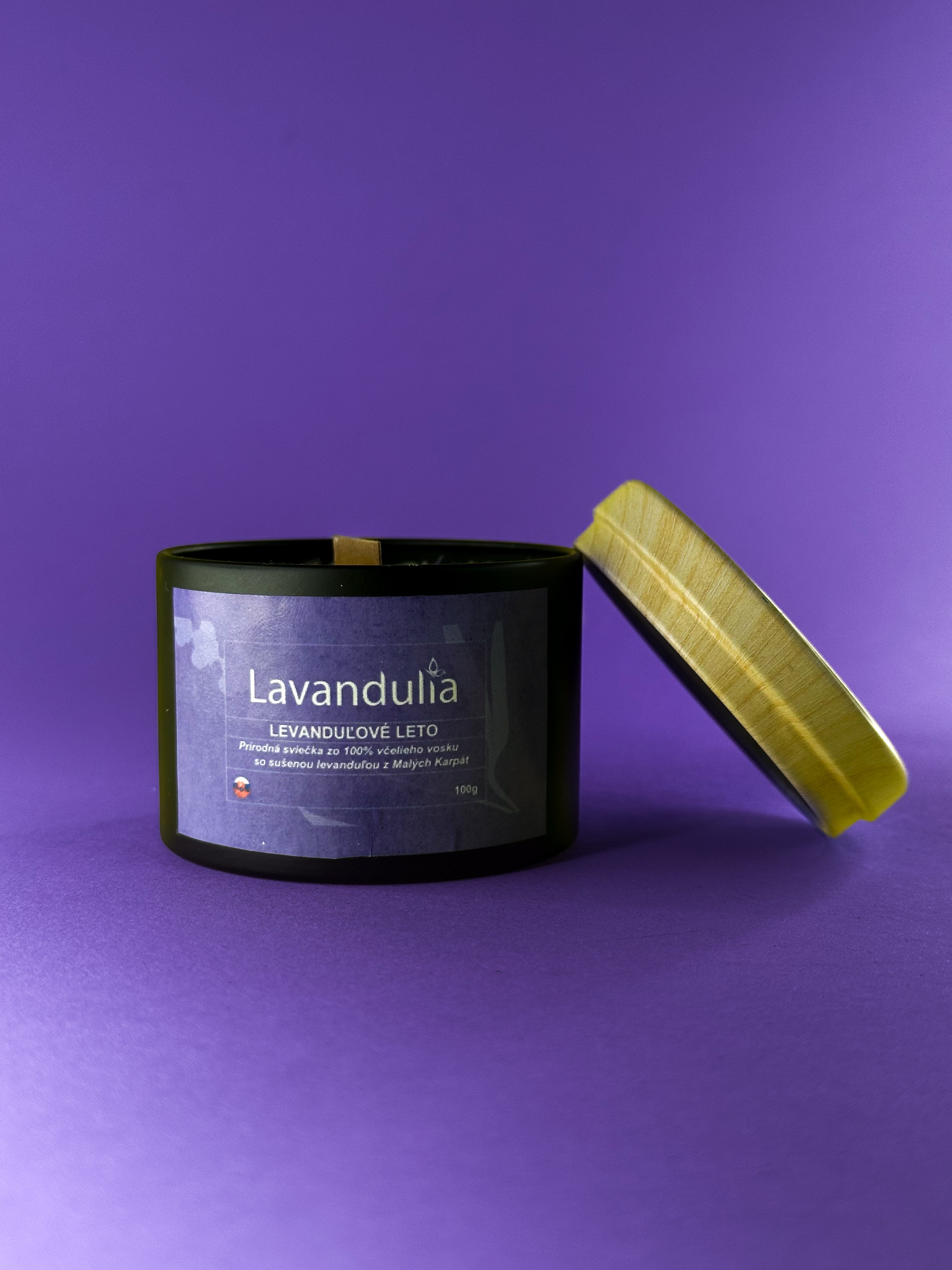 Lavender Summer – Natural candle made from 100% beeswax with lavender