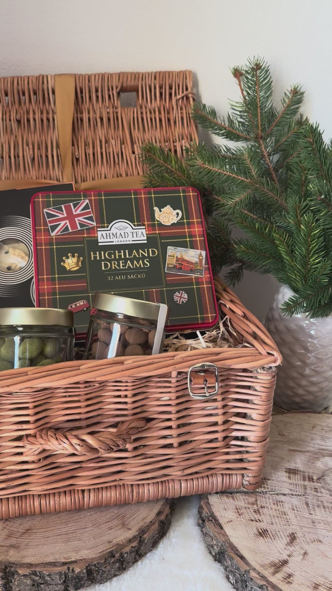 Geschenkkorb M – Tee und Schokolade